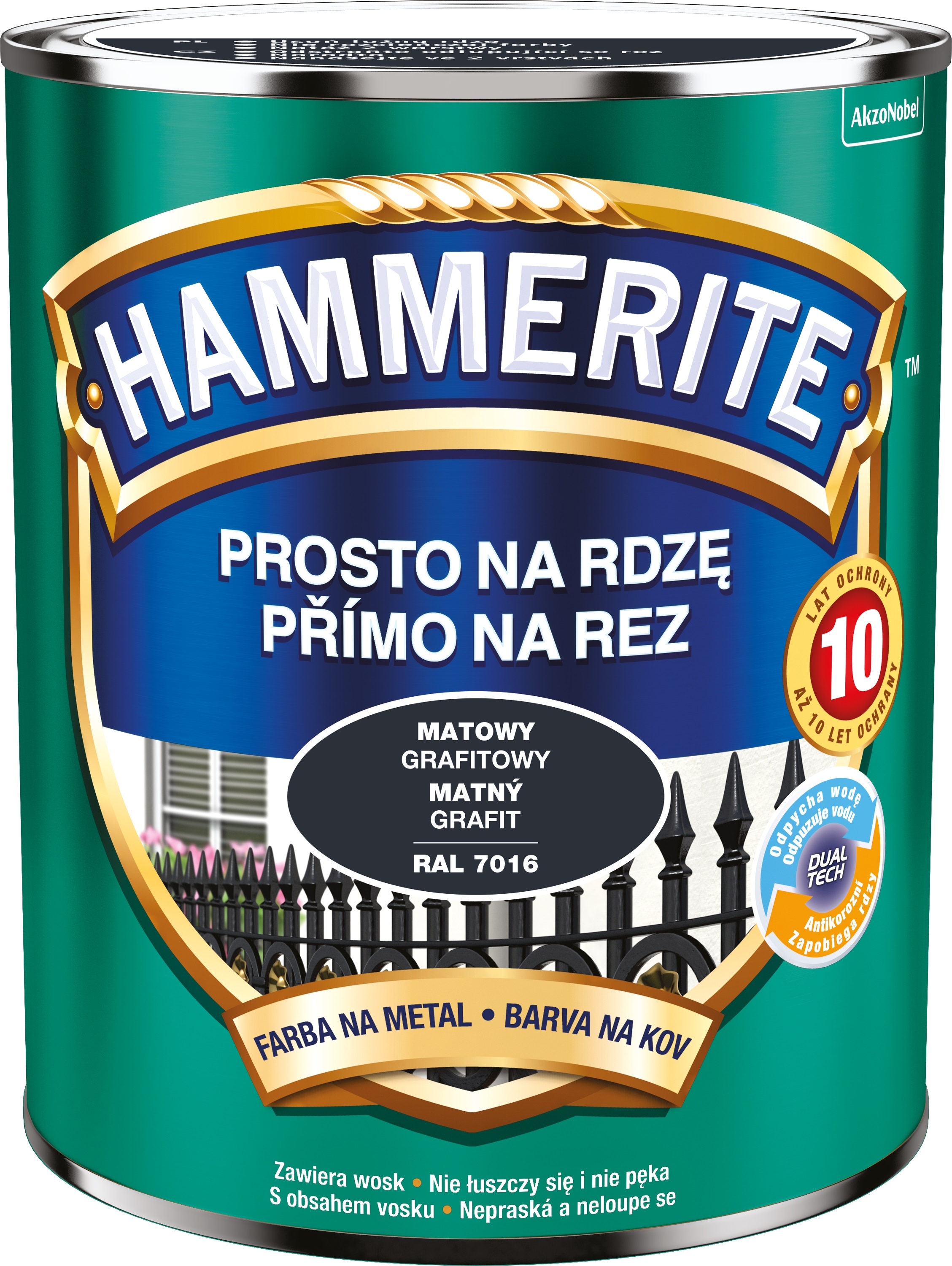 HAMMERITE přímo na rez, matný nebo saténový efekt